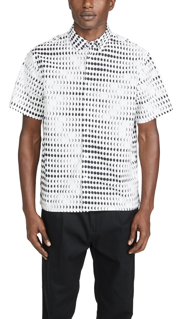 Saturdays Nyc Bruce Moon Phase Short Sleeve Shirt