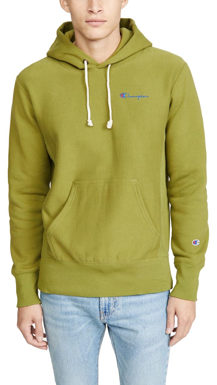 Champion Premium Reverse Weave Small Script Logo Hooded Sweatshirt