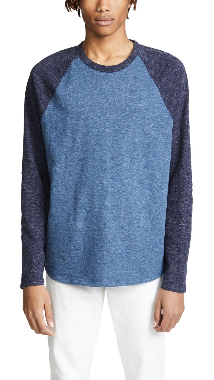 Vince Colorblock Long Sleeve Tee