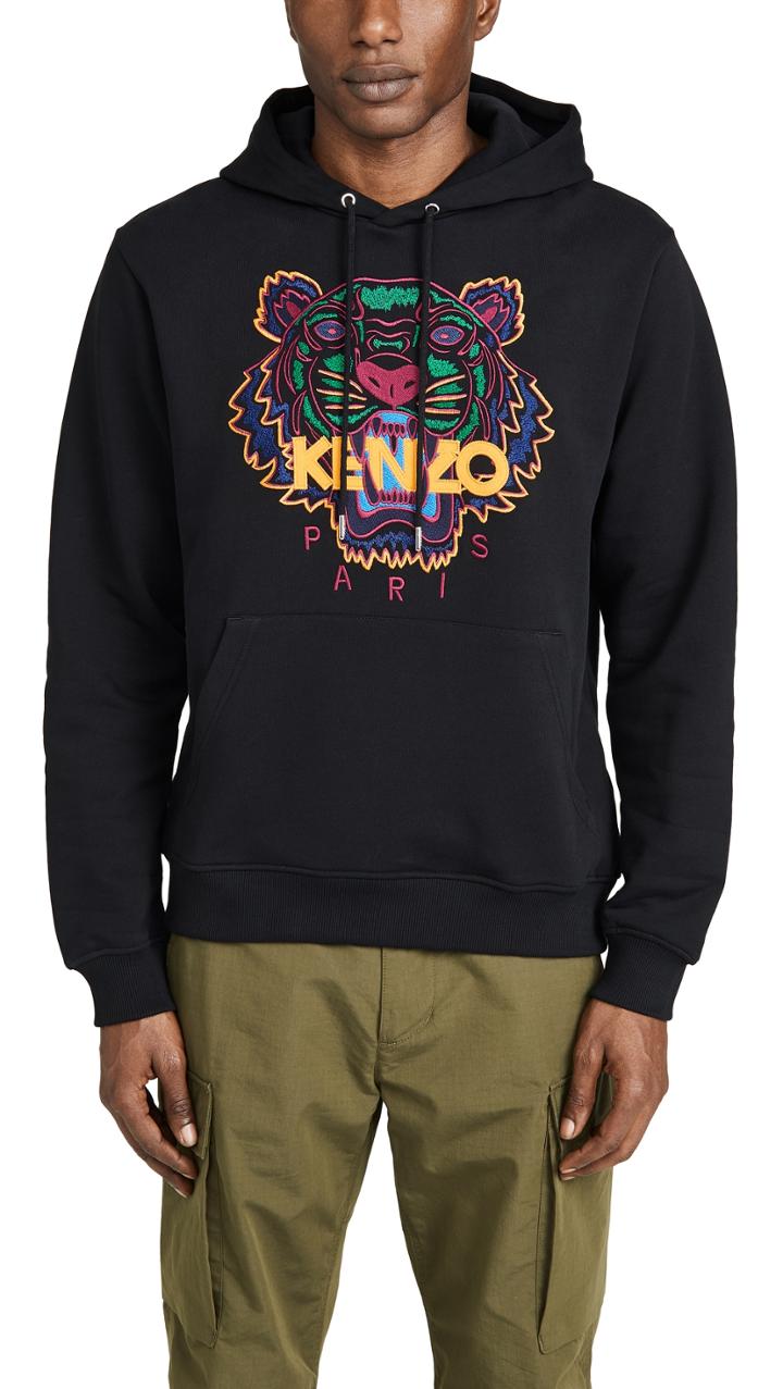 Kenzo Classic Tiger Embroidered Hoodie