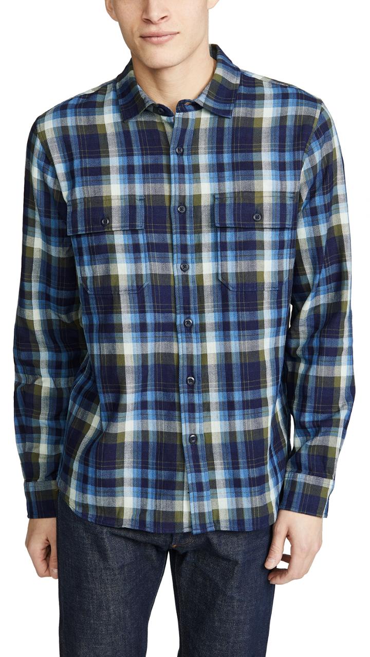 Frame Long Sleeve Double Pocket Shirt
