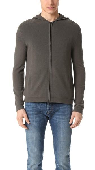Theory Aires Kamero Cashmere Zip Hoodie