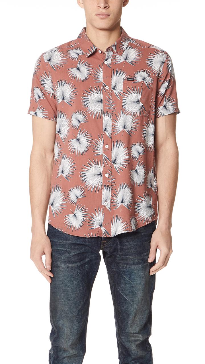 Rvca Palms Short Sleeve Shirt