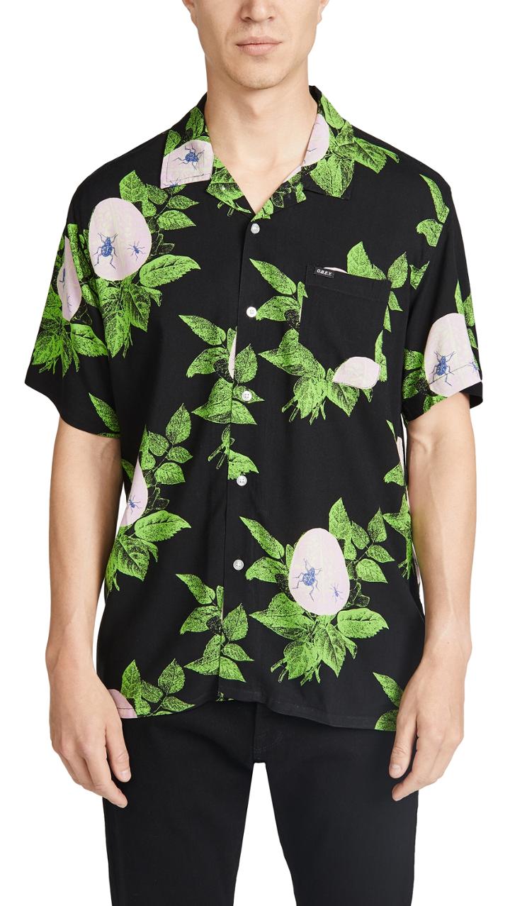 Obey Brainiac Floral Short Sleeve Shirt