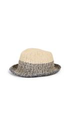 Paul Smith Two Tone Straw Trilby Hat