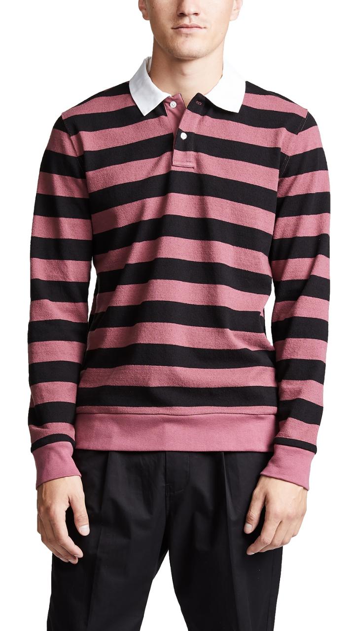 Saturdays Nyc Sanders Stripe Long Sleeve Shirt