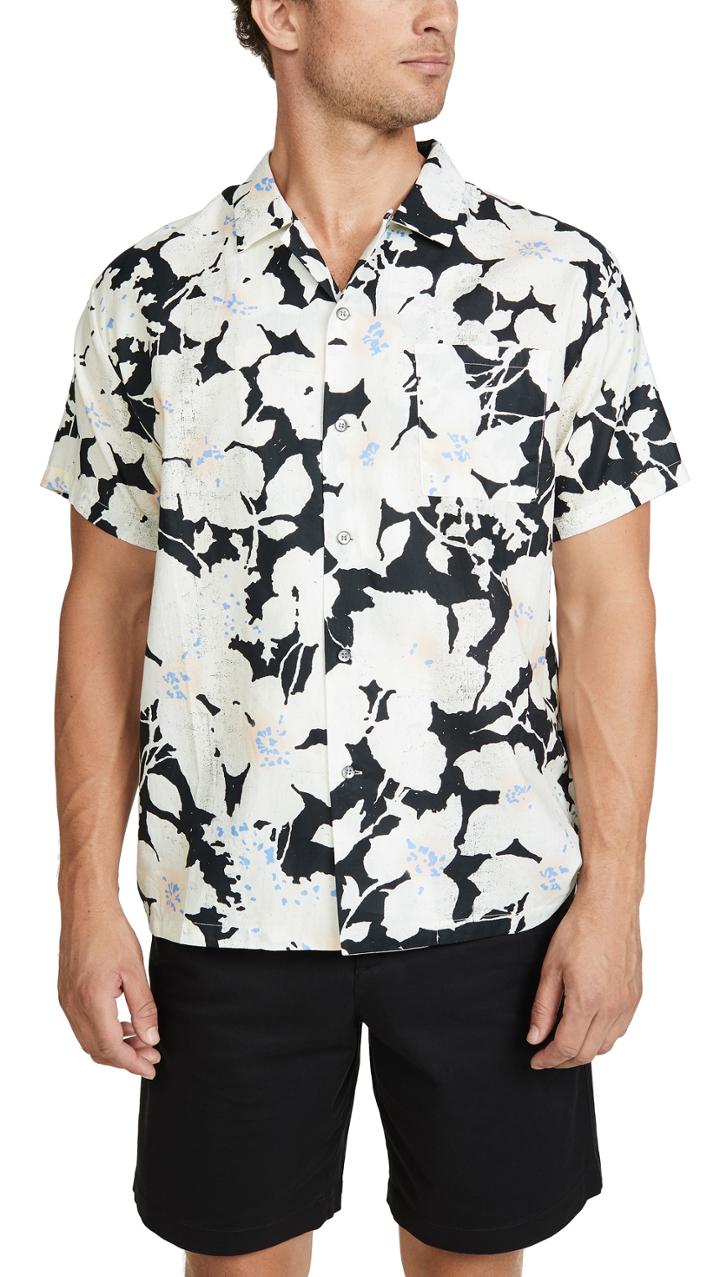 Double Rainbouu Cloud Control Print Hawaiian Shirt