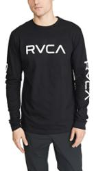 Rvca Big Rvca Logo Long Sleeve Tee