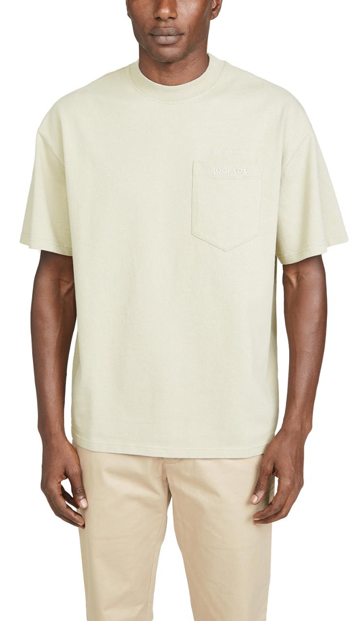 Maison Kitsune Short Sleeve Oversized Pocket Tee Shirt