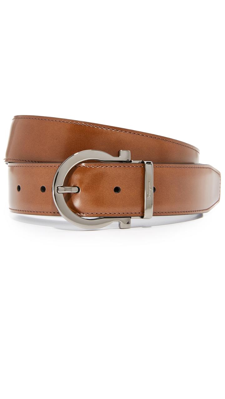Salvatore Ferragamo Single Gancini Reversible Belt