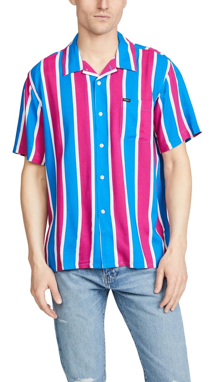 Obey Sutter Stripe Short Sleeve Shirt