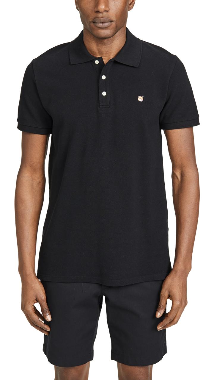 Maison Kitsune Ancora Tu Fox Head Polo Shirt