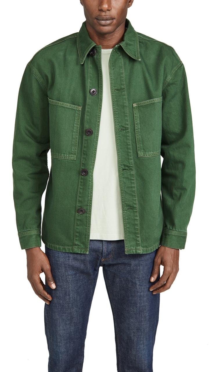 Lemaire Garment Dyed Denim Overshirt