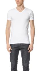 Emporio Armani Stretch Cotton V Neck Tee