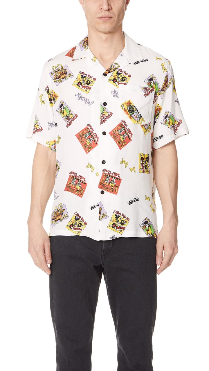 Portuguese Flannel 50s Print Short Sleeve Shirt