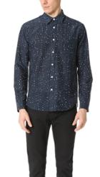 Vince Single Pocket Dot Long Sleeve Shirt