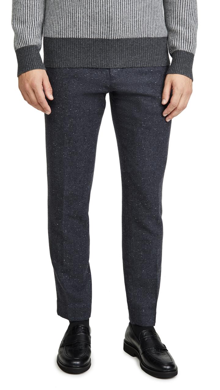 Club Monaco Sutton Herringbone Trousers