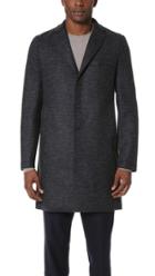 Harris Wharf London Boxy 3 Button Tartan Tweed Coat