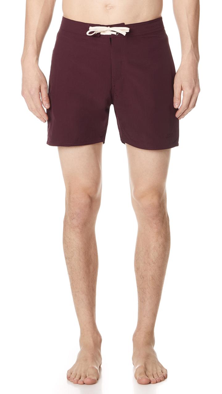 Saturdays Nyc Colin Solid Swim Trunks
