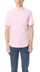 Gitman Vintage Short Sleeve Pink Stripe Oxford Shirt