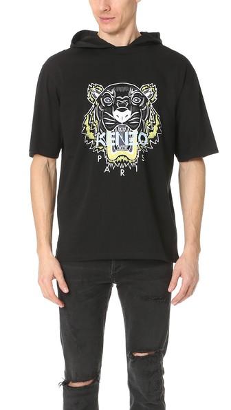 Kenzo Printed Tiger Short Sleeve Hoodie
