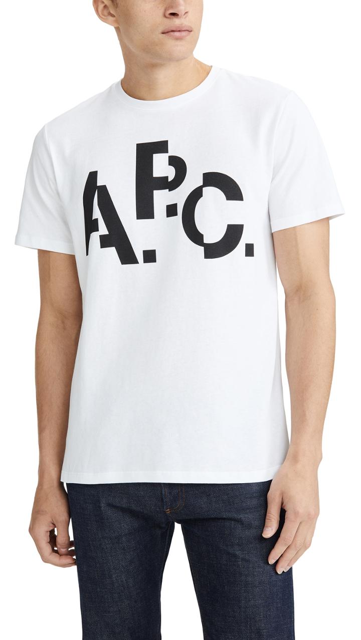 A P C Decale Short Sleeve Tee Shirt