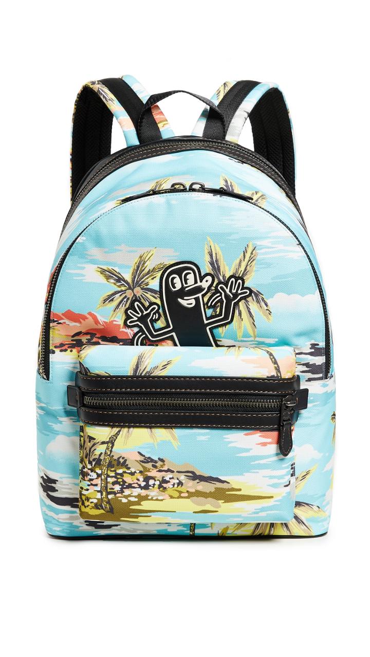 Coach 1941 X Keith Haring Cordura Sausage Man Mixed Material Backpack