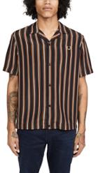 Fred Perry Miles Kane Striped Camp Collar Shirt