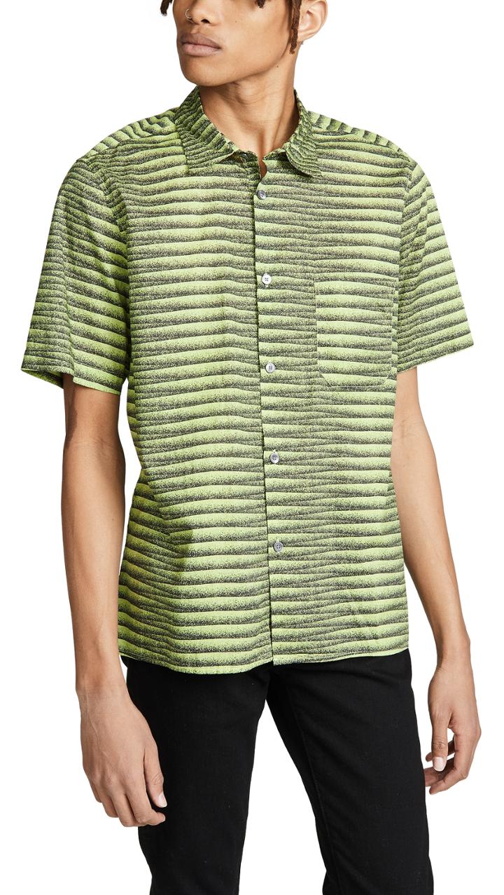 Tres Bien Tourist Print Poplin Shirt