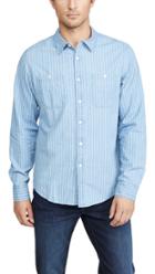 Madewell Striped Indigo Work Shirt