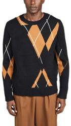 3 1 Phillip Lim Argyle Textured Pullover Sweater