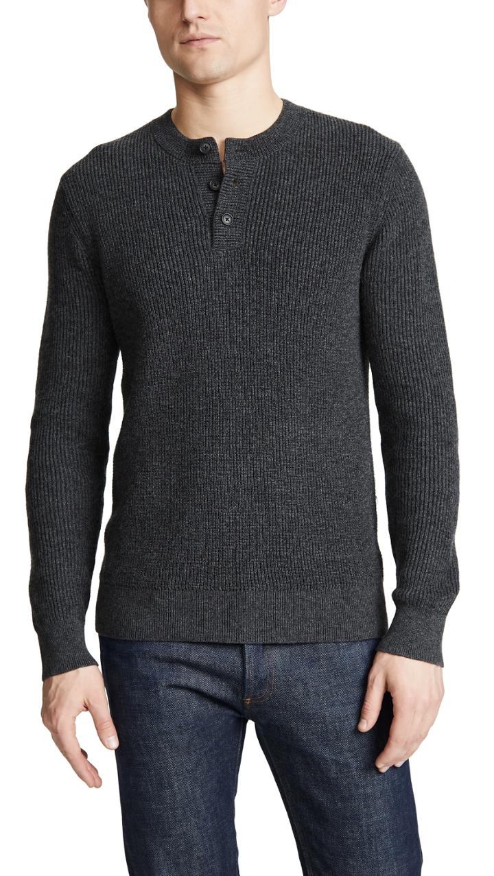 Club Monaco Plaited Henley Sweater