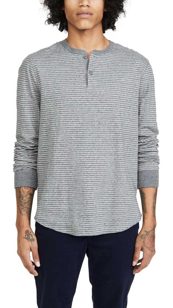 Madewell Duo Fold Striped Long Sleeve Henley