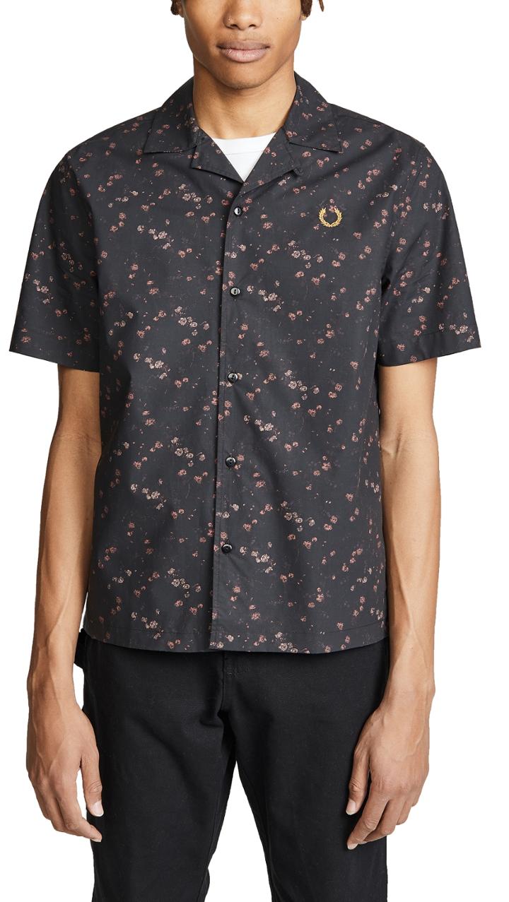 Fred Perry Liberty Print Bowling Shirt