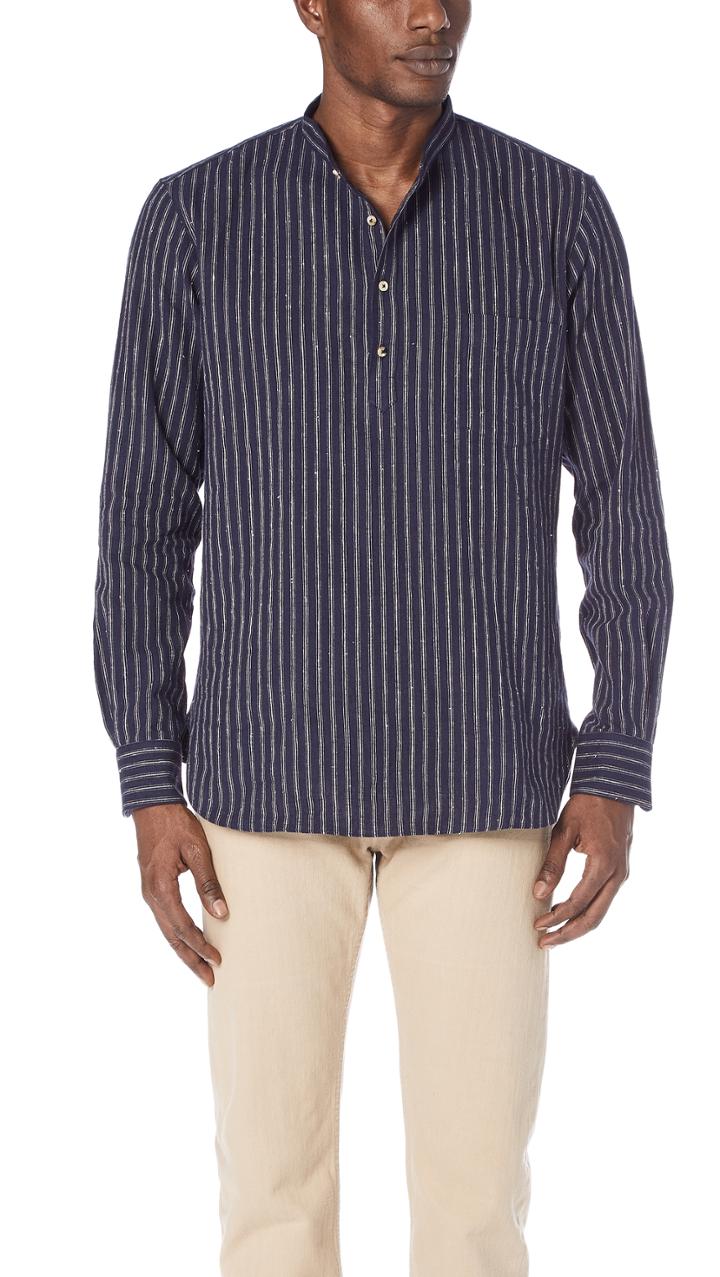 De Bonne Facture Granddad Popover Shirt
