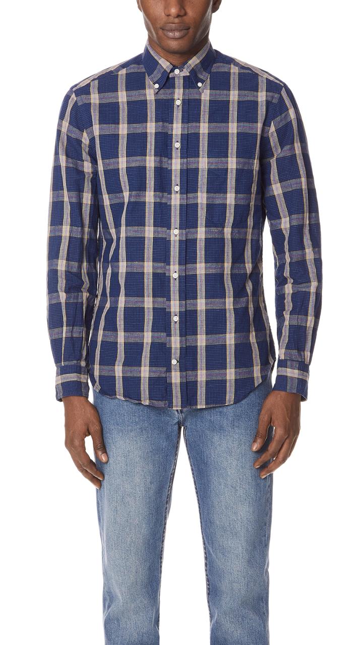 Gitman Vintage Long Sleeve Cotton Line Shirt