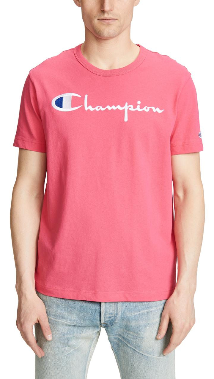 Champion Premium Reverse Weave Large Logo Tee