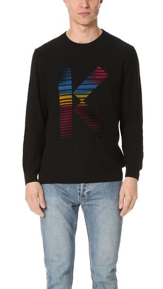 Kenzo K Flock Cotton Knit Sweatshirt