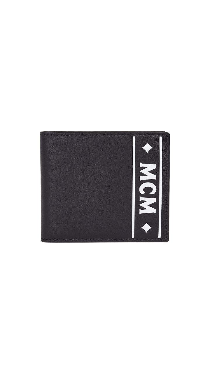 Mcm Coburg Logo Strip Two Fold Wallet