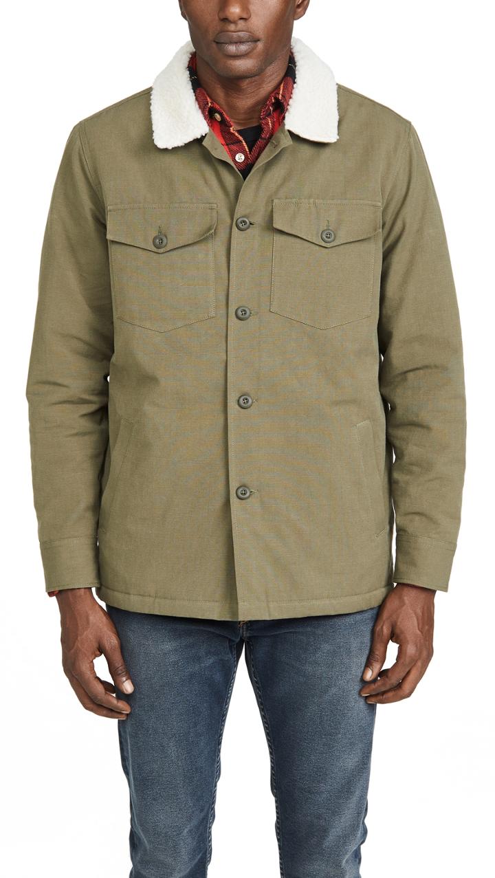 Portuguese Flannel Sherpa Army Overshirt