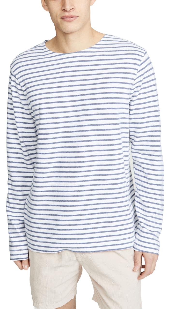 Save Khaki Striped Mariner Tee