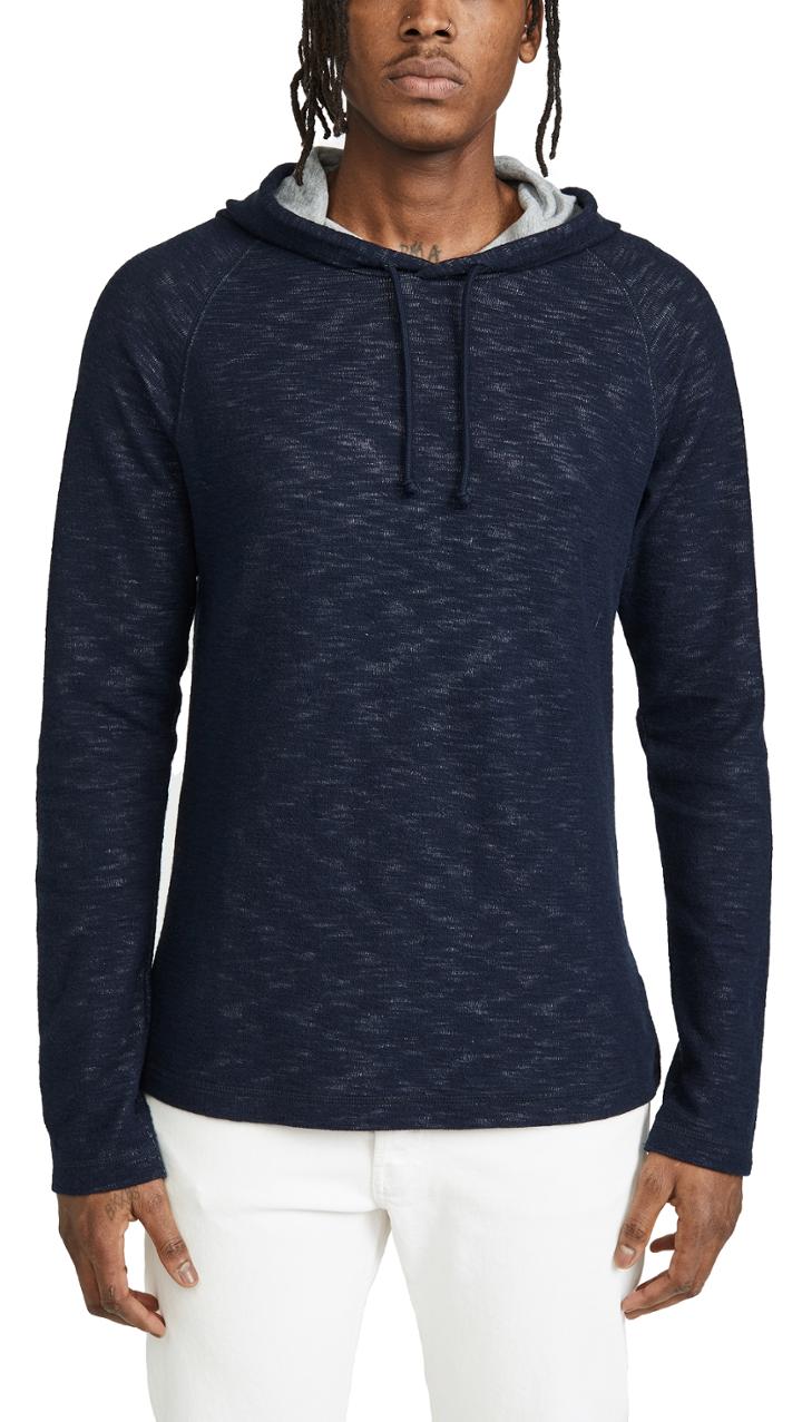 Vince Double Knit Pullover Hoodie