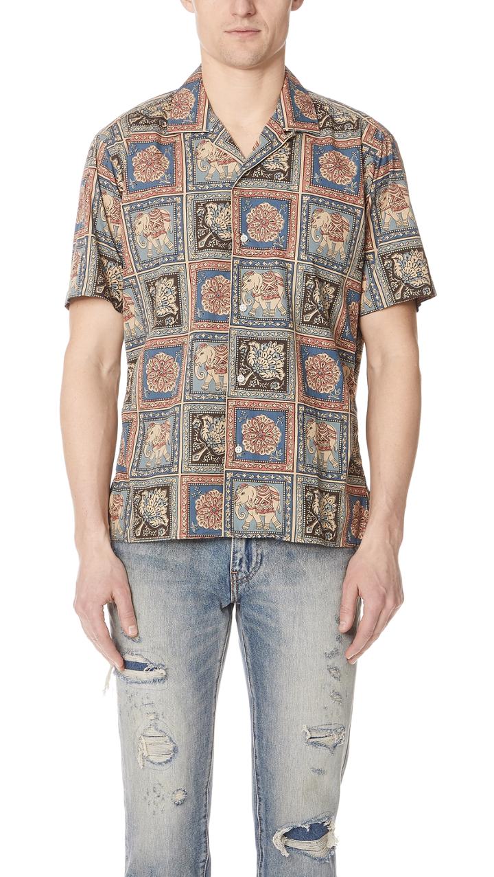 Gitman Vintage Short Sleeve Elephant Shirt