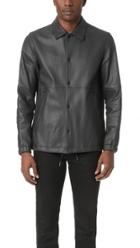 Theory Kelleher Leather Coach Jacket