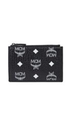 Mcm White Logo Visetos Key Pouch