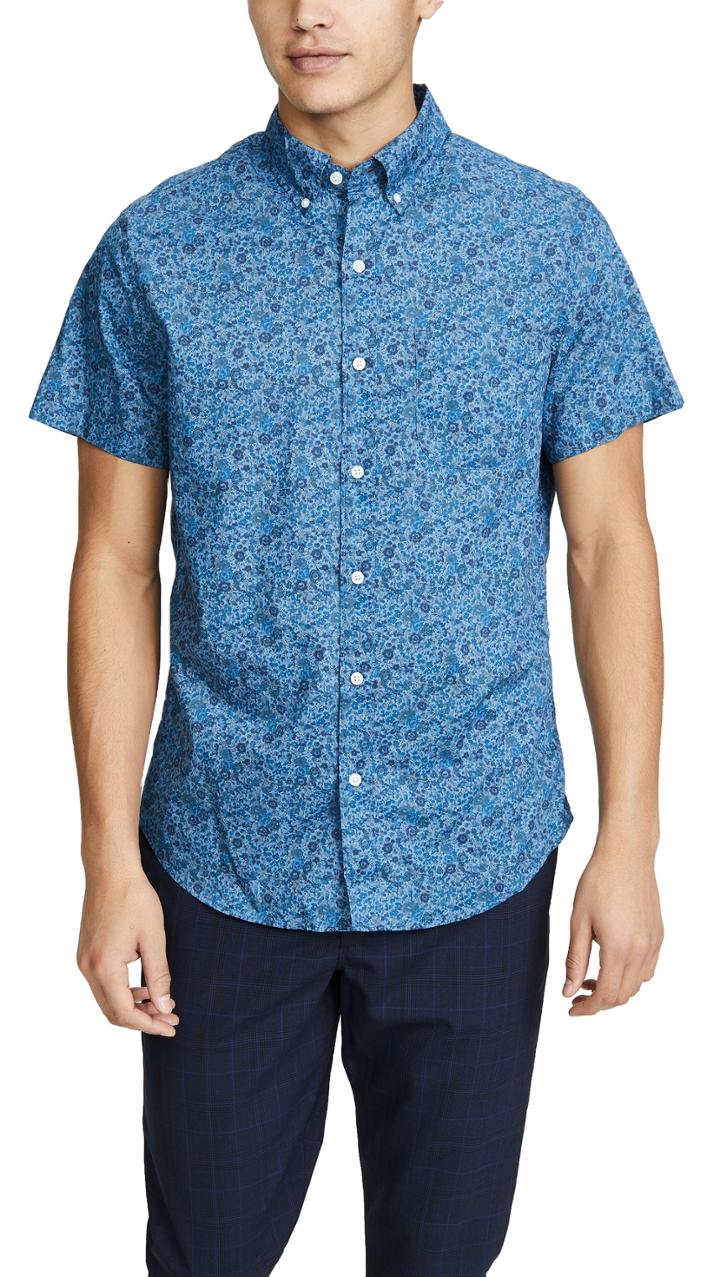 J Crew Short Sleeve Button Down Shirt