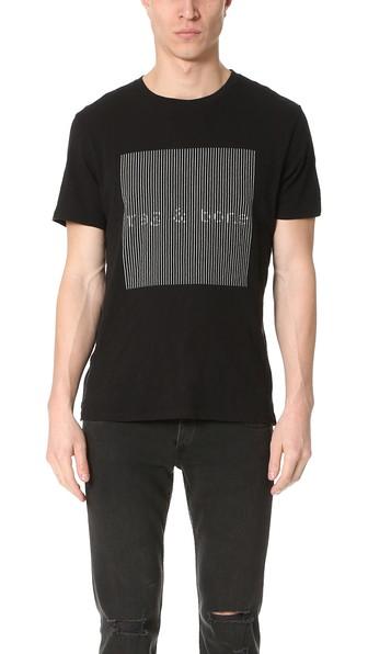 Rag Bone Optical Logo Print Tee