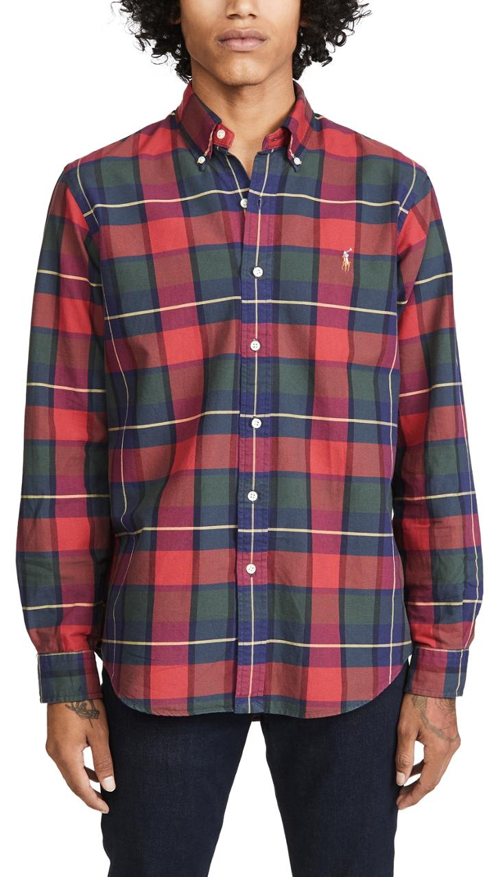 Polo Ralph Lauren Plaid Oxford Button Down Shirt