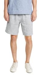 Onia Noah Linen Micro Stripe Shorts