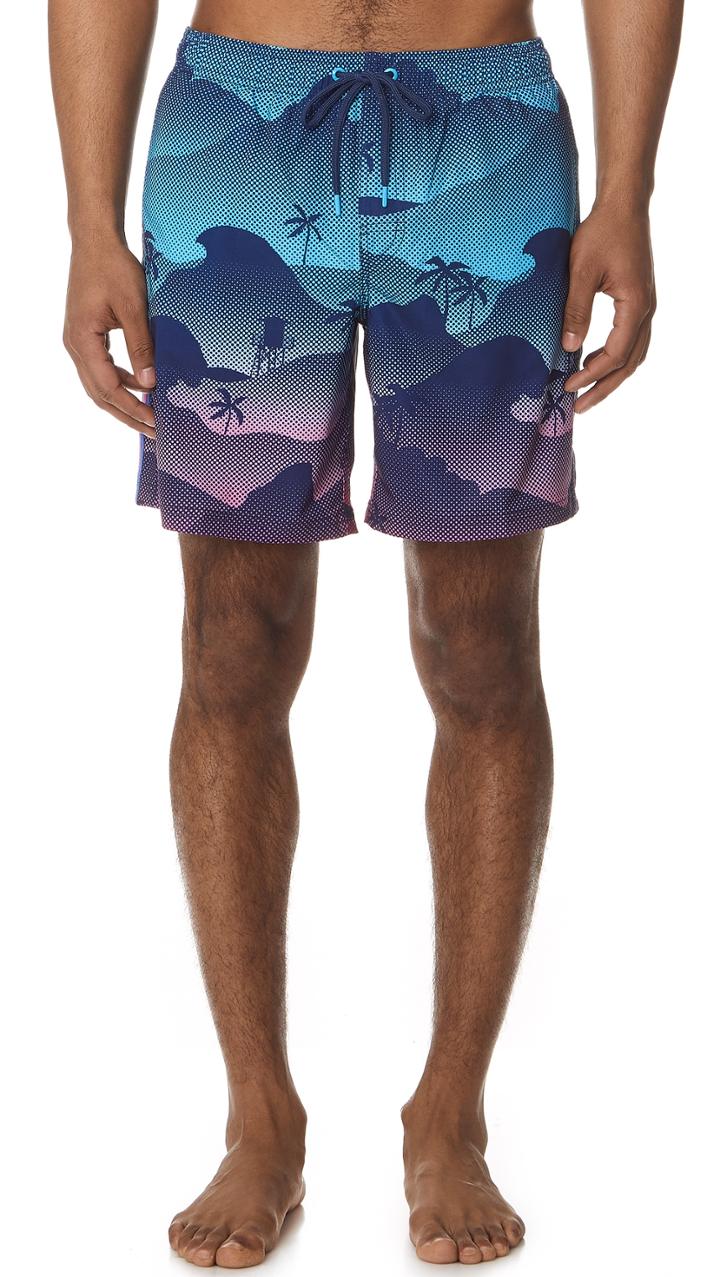 Sundek Stretch Waist Long Board Shorts